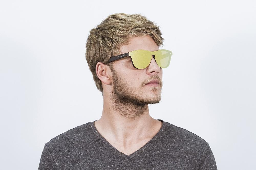 sunpers sunglasses Gafas de sol - revo / marrón efecto carey / lente plana dorada | SUNPERS Tienda