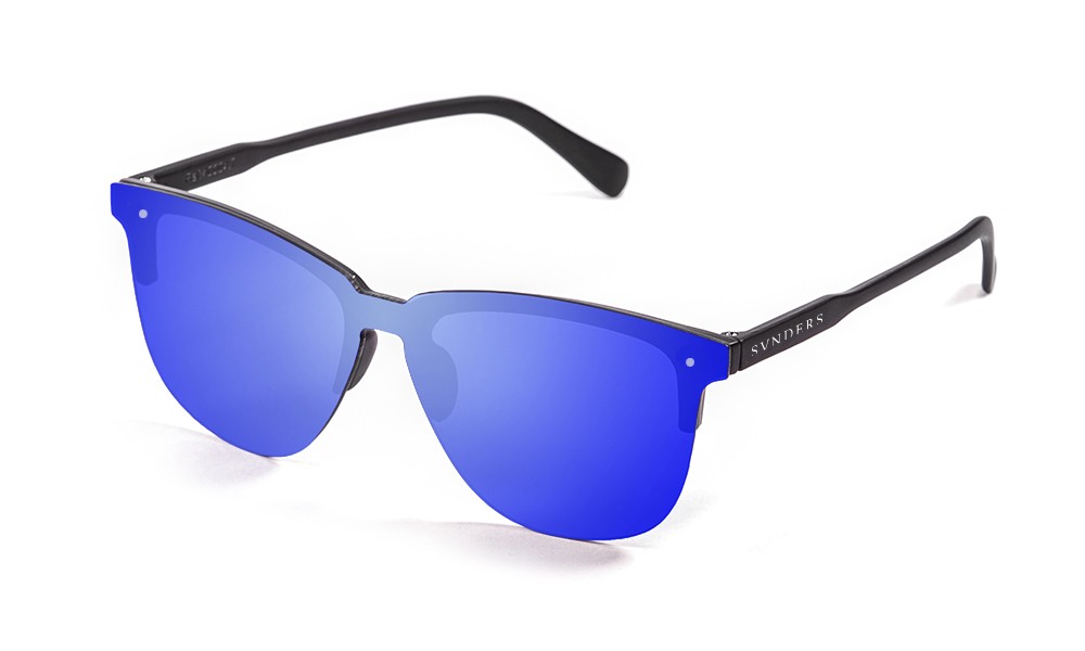 sunpers sunglasses Gafas de sol - revo / negro mate / lente plana azul | SUNPERS Oferta especial