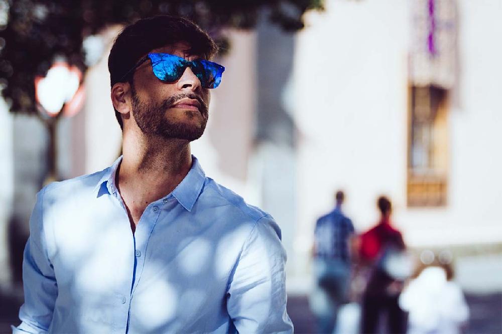 sunpers sunglasses Gafas de sol - revo / negro mate / lente plana azul | SUNPERS Oferta especial