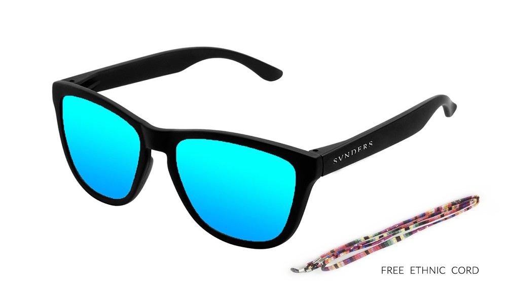 sunpers sunglasses San Francisco - Clásica / negro mate / azul cielo