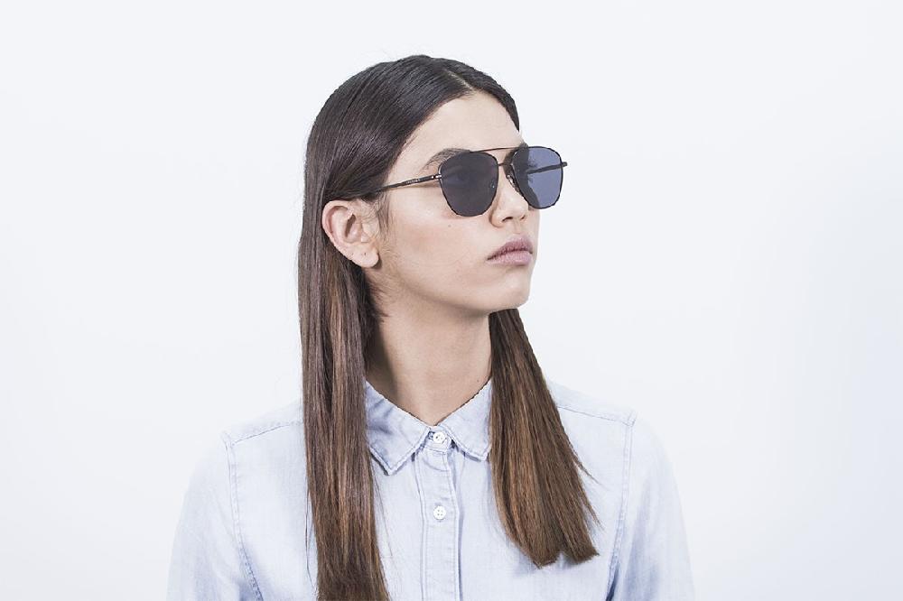 sunpers sunglasses Gafas de sol - negro mate metálico / lente plana ahumada | SUNPERS Liquidación