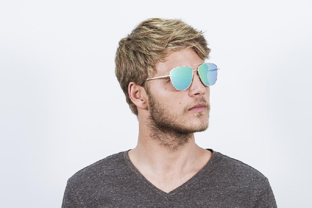 sunpers sunglasses Gafas de sol - dorado brillante / lente plana verde espejo | SUNPERS Envío internacional gratuito