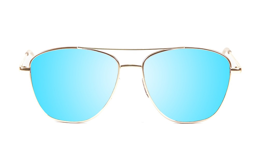 sunpers sunglasses Gafas de sol - revo / dorado metálico / lente azul cielo | SUNPERS Tienda de fábrica
