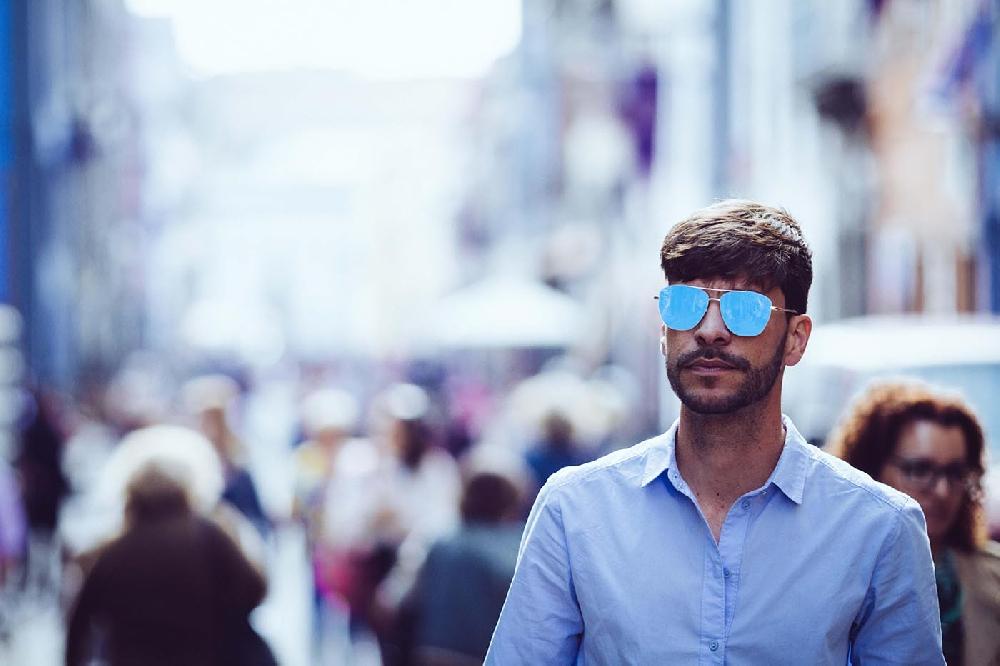 sunpers sunglasses Gafas de sol - dorado brillante / lente plana azul espejo | SUNPERS Limitado a 3 días