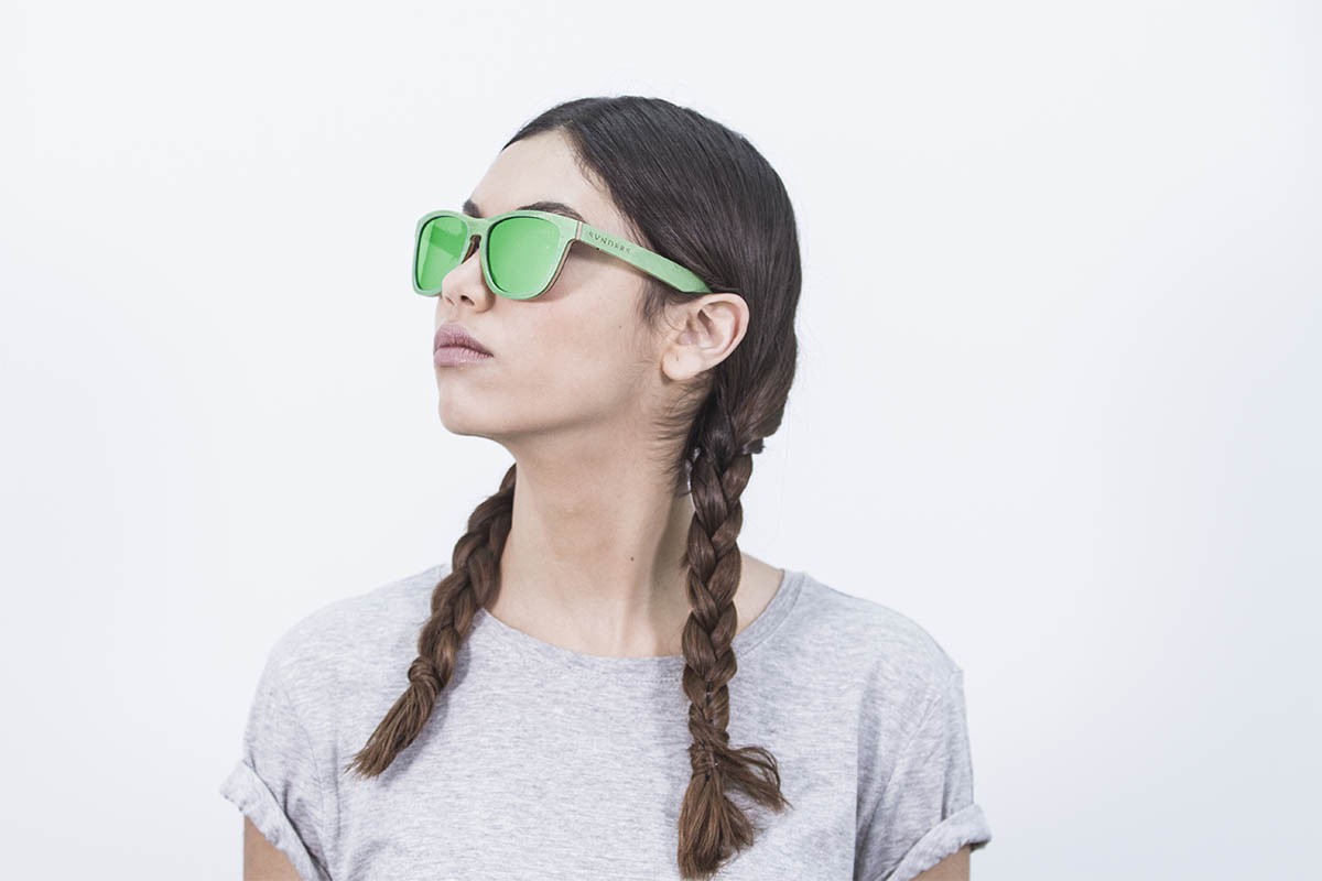 sunpers sunglasses Gafas de sol - madera / skate / lente verde | SUNPERS Oferta exclusiva