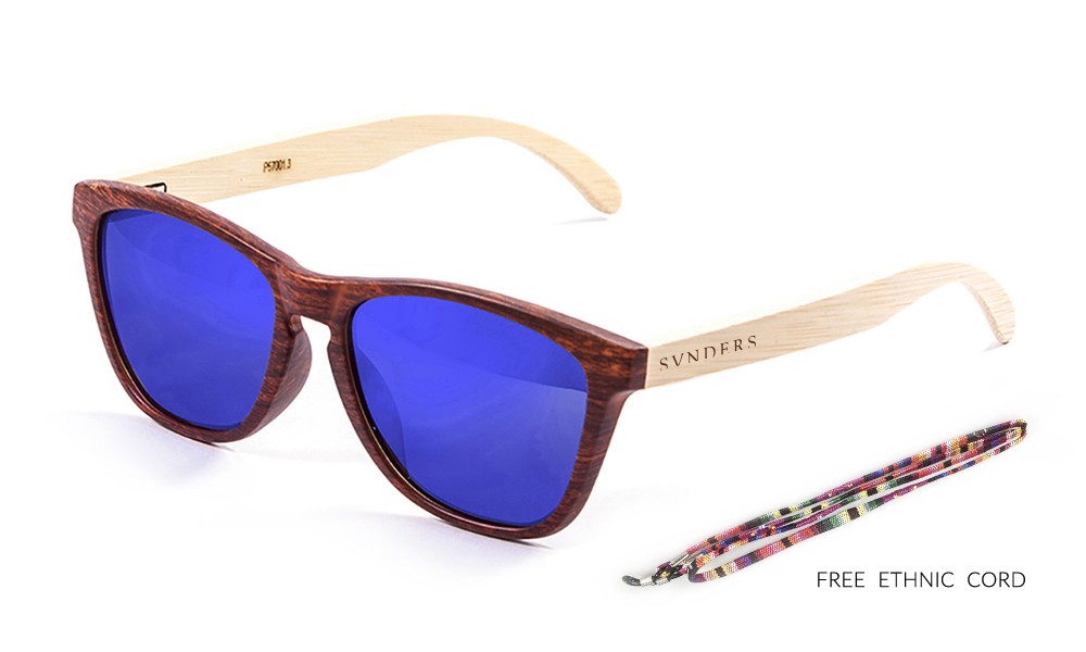 sunpers sunglasses Gafas de sol - madera / marrón / lente azul espejo | SUNPERS Descuento por venta flash