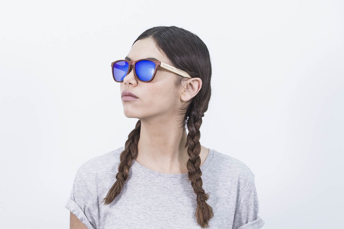 sunpers sunglasses Gafas de sol - madera / marrón / lente azul espejo | SUNPERS Descuento por venta flash