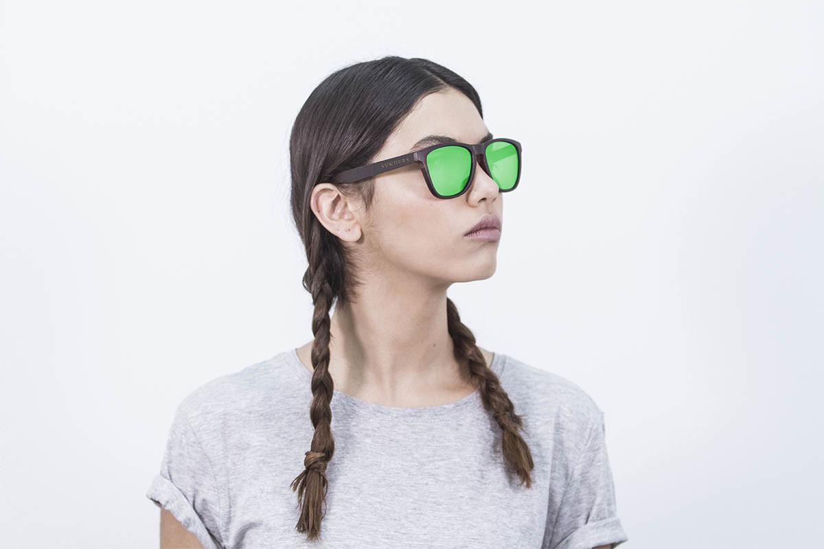 sunpers sunglasses Gafas de sol - madera / lente verde | SUNPERS Ofertas especiales