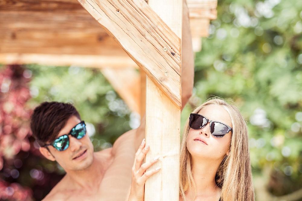 sunpers sunglasses Gafas de sol - revo / negro mate / lente azul cielo | SUNPERS Rebajas de fin de temporada