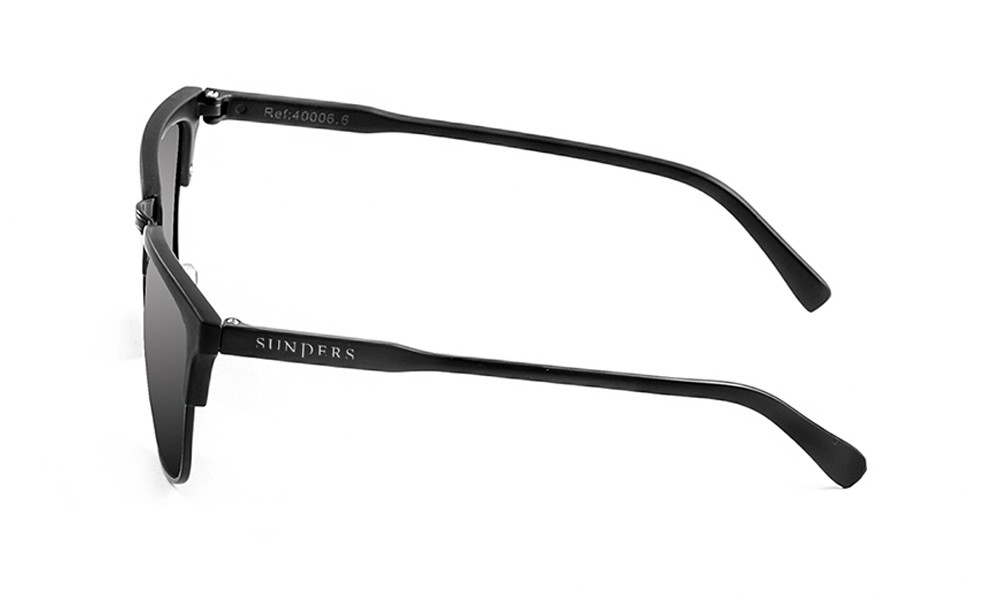 sunpers sunglasses San Francisco - Clubmaster / negro mate – ahumadas En oferta