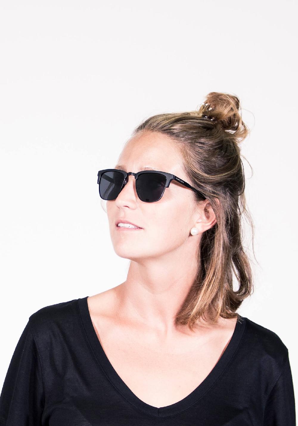 sunpers sunglasses San Francisco - Clubmaster / negro mate – ahumadas En oferta
