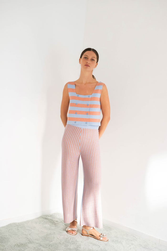 tiny cottons PANTALON DE PUNTO A RAYAS Solo hoy