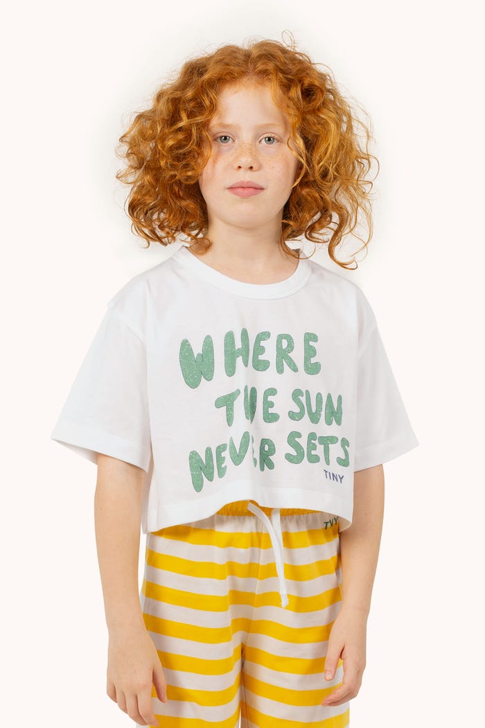 tiny cottons CAMISETA CORTA THE SUN GRAPHIC Ahorra y exporta