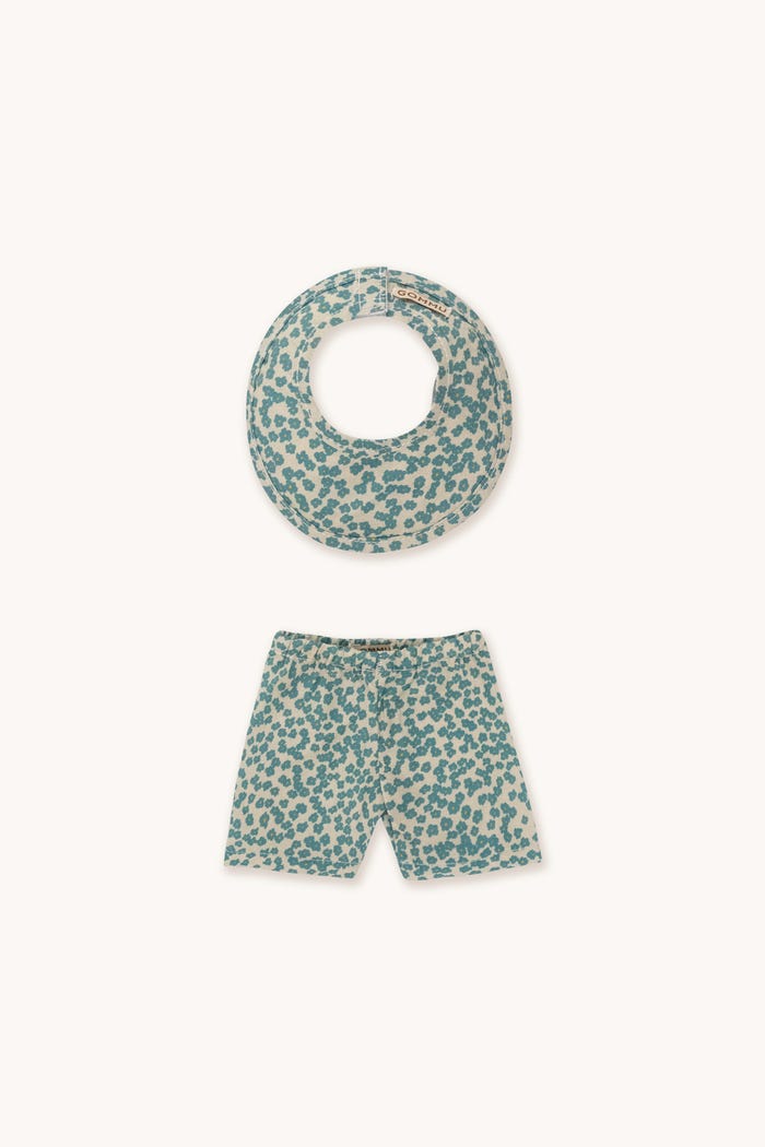 tiny cottons Gommu Flores Verdes - Pantalón & Babero Libre de impuestos