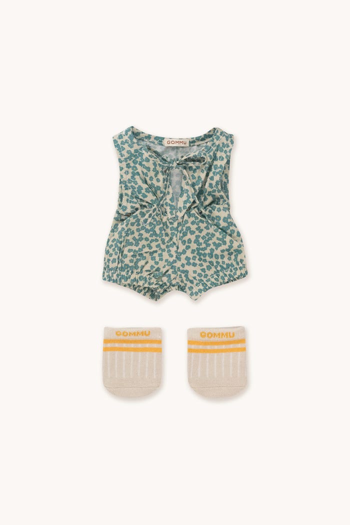tiny cottons Gommu Flores Verdes - Pelele Corto & Calcetines