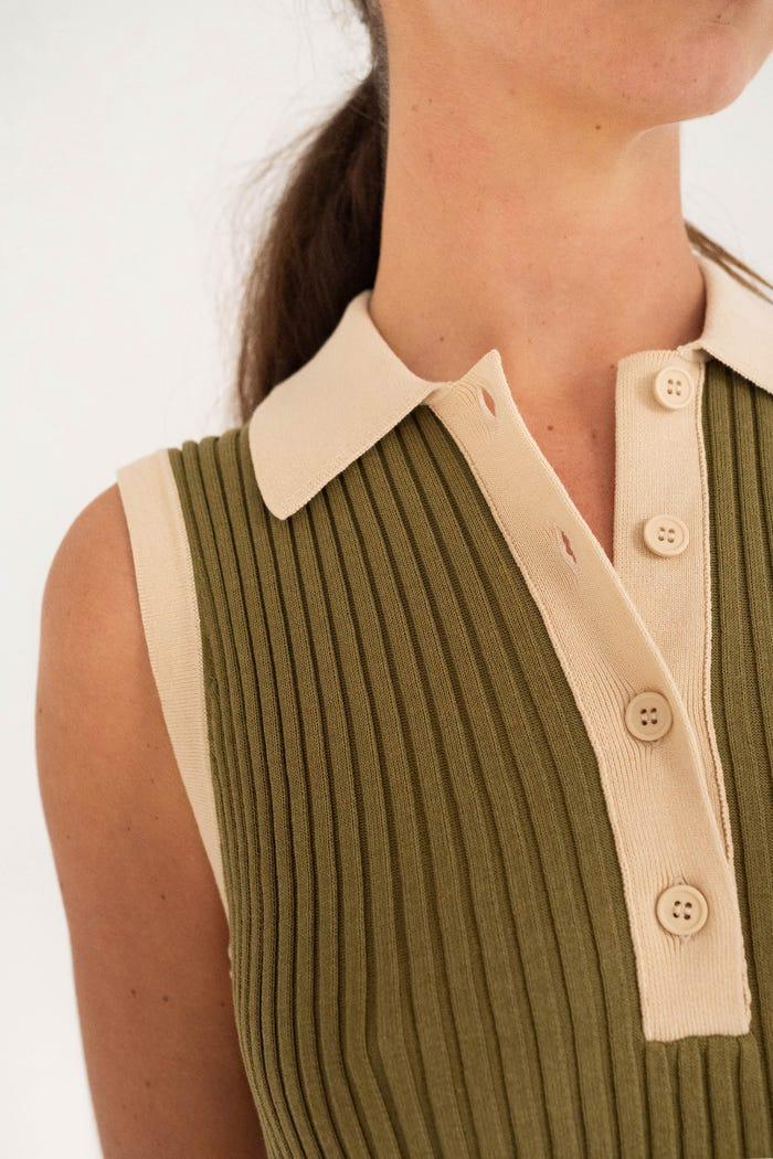tiny cottons VESTIDO POLO COLOR BLOCK Descuento