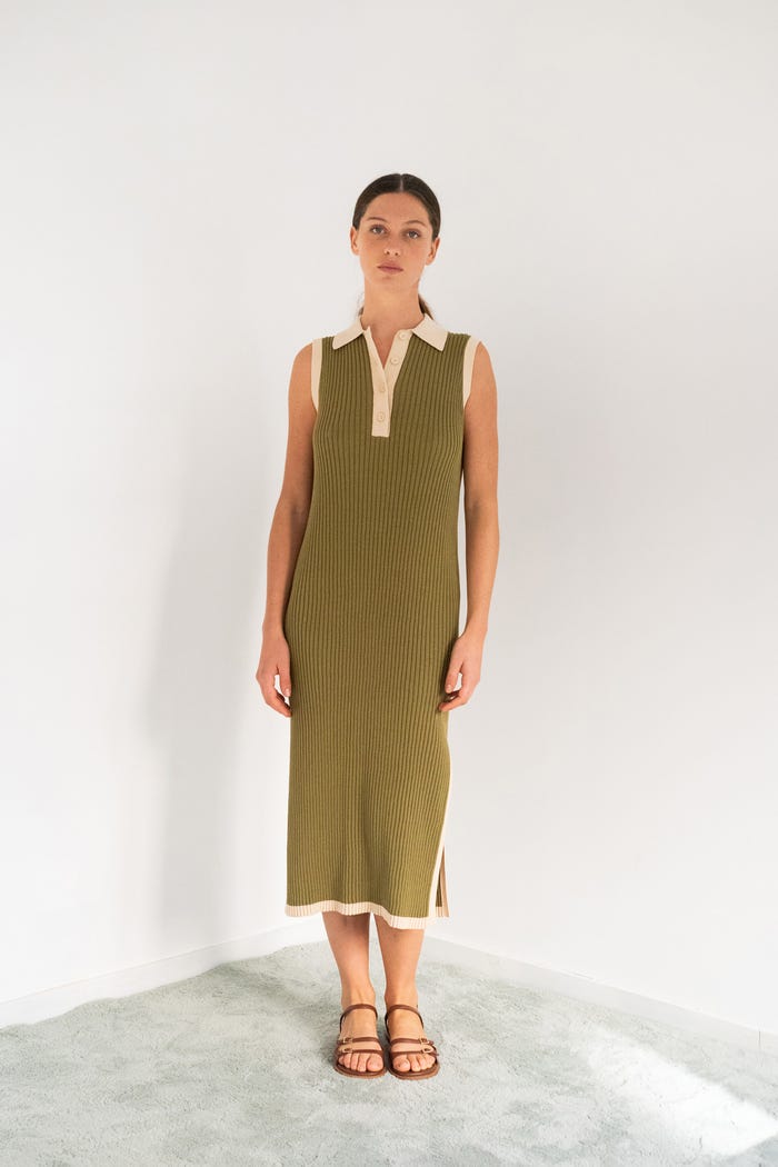 tiny cottons VESTIDO POLO COLOR BLOCK Descuento