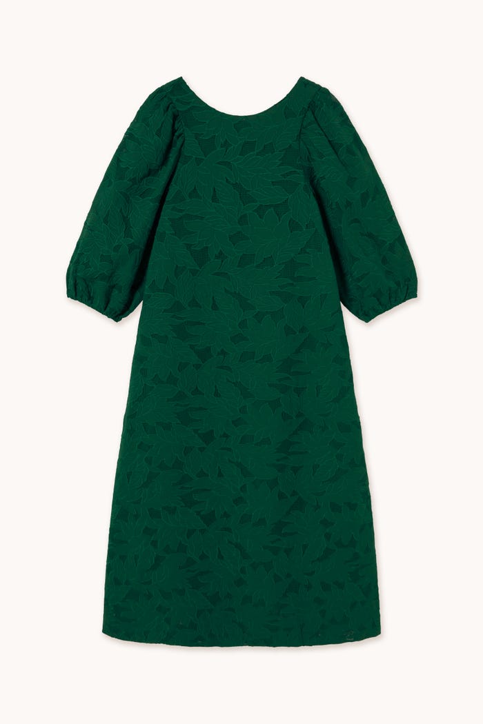tiny cottons VESTIDO MIDI CON MANGA ABULLONADA DE GUIPUR Ofertas especiales