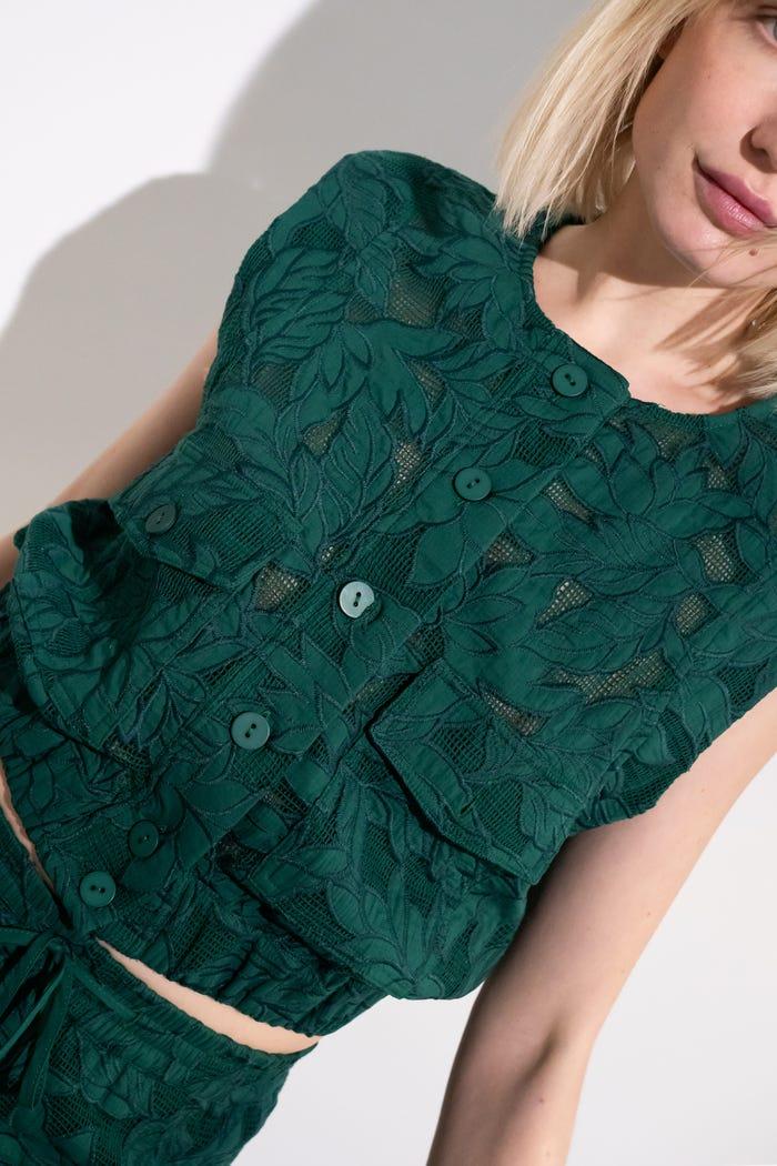 tiny cottons TOP DE GUIPUR CON BOLSILLOS 2025