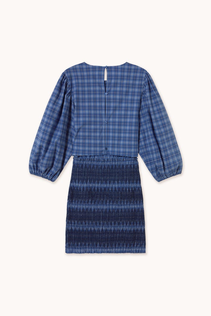 tiny cottons VESTIDO CON MANGA ABULLONADA A CUADROS Envío gratis