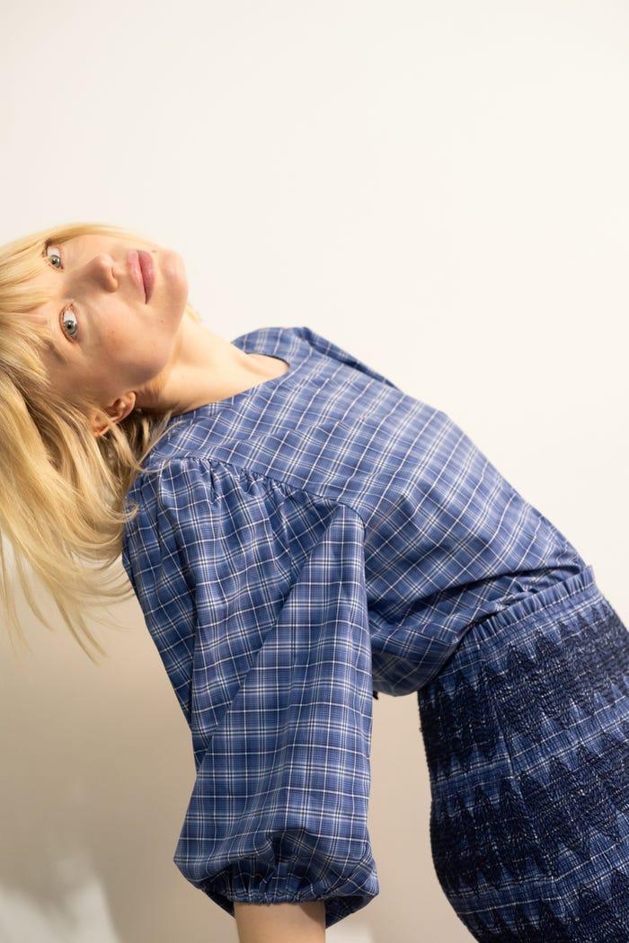 tiny cottons VESTIDO CON MANGA ABULLONADA A CUADROS Envío gratis