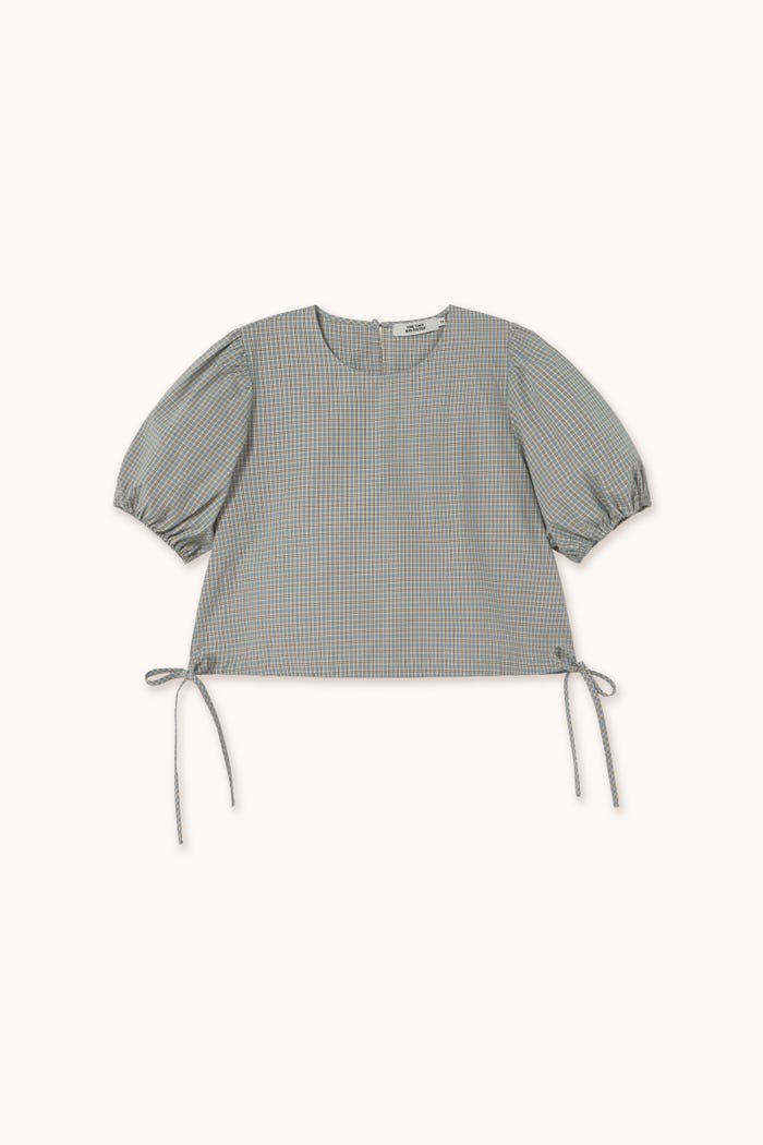 tiny cottons BLUSA CON MANGA ABULLONADA A CUADROS Outlet