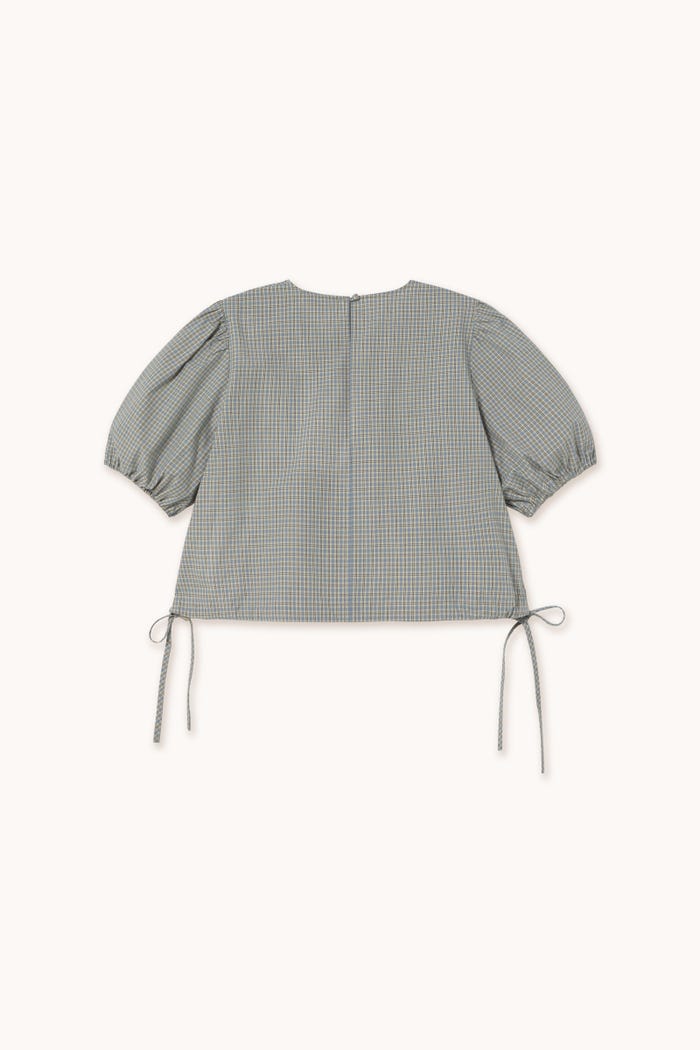 tiny cottons BLUSA CON MANGA ABULLONADA A CUADROS Outlet