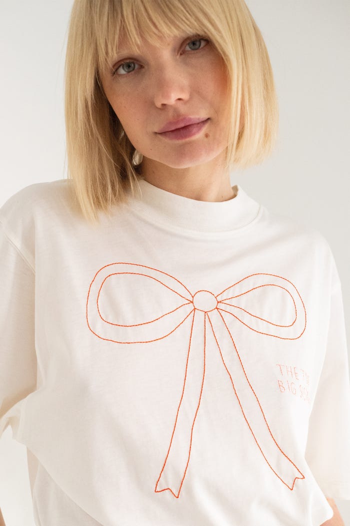 tiny cottons CAMISETA LAZO BORDADO