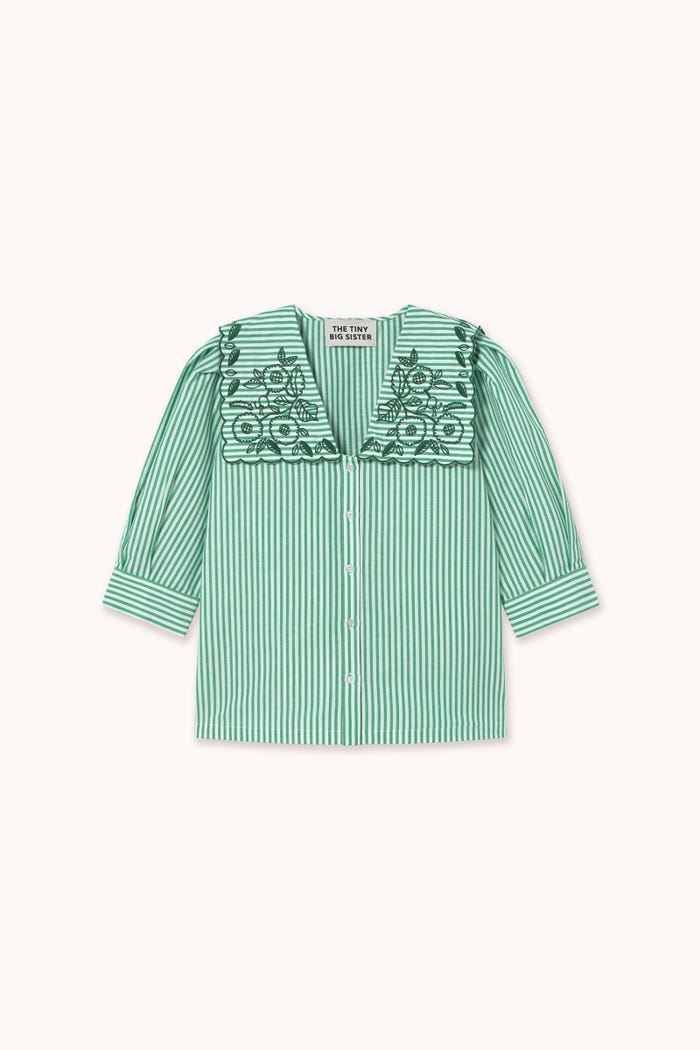 tiny cottons BLUSA A RAYAS BORDADA Precio de fábrica