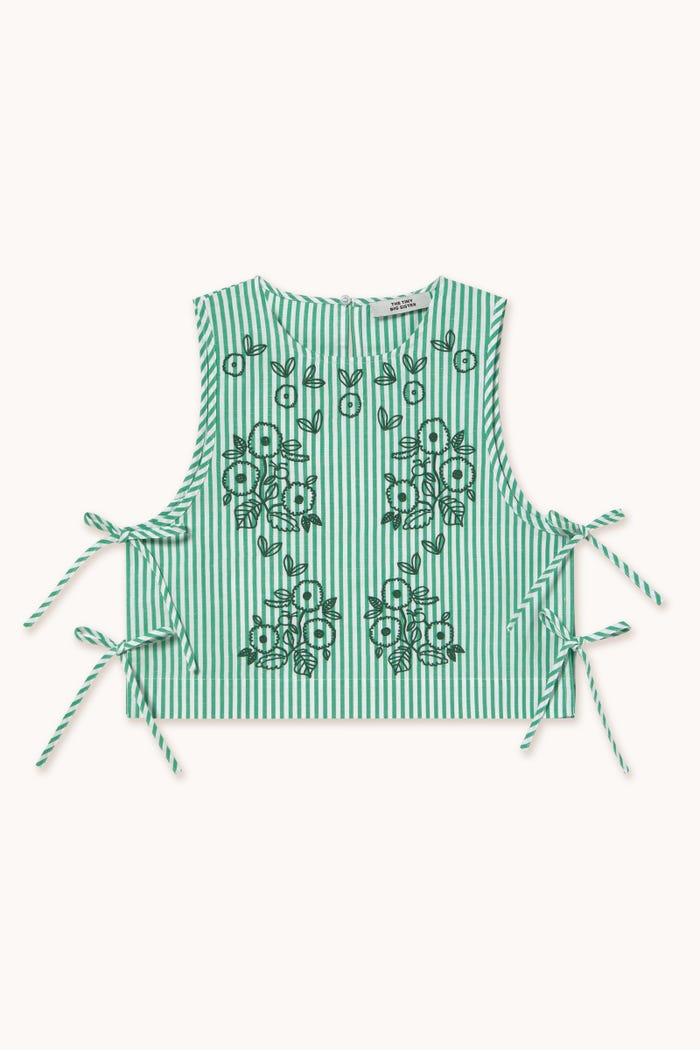 tiny cottons TOP A RAYAS BORDADO Superdescuento
