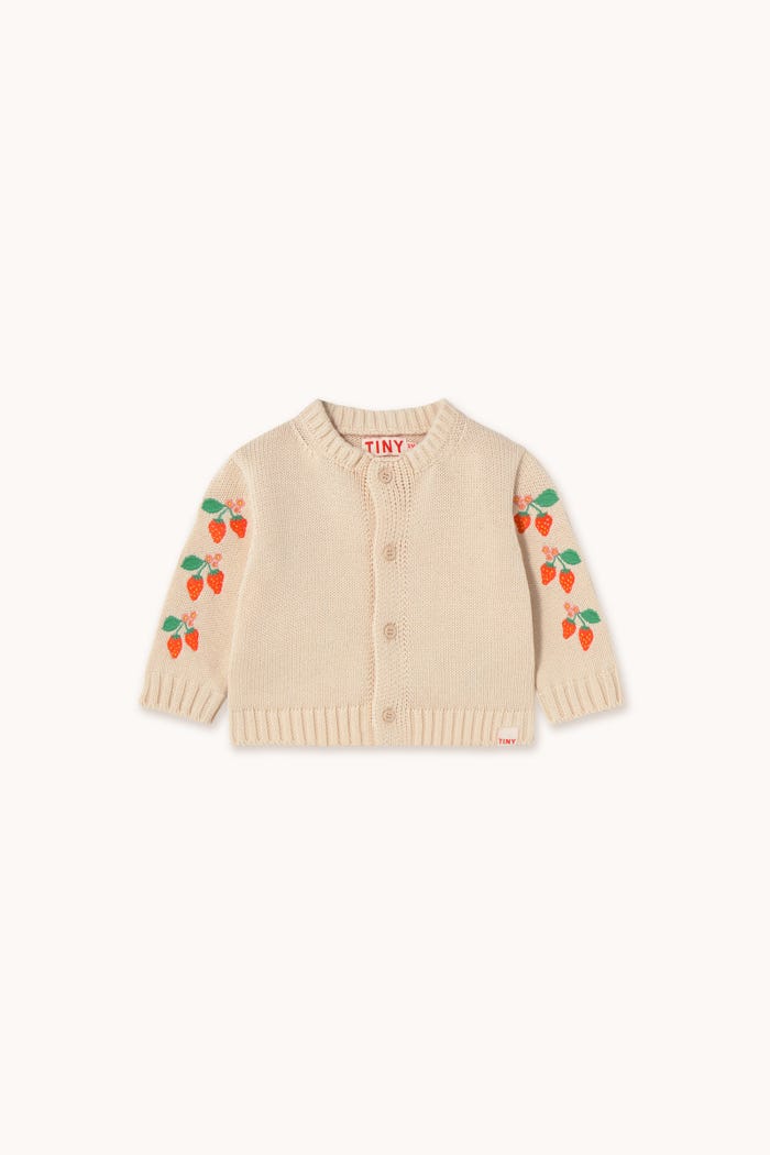 tiny cottons CARDIGAN STRAWBERRIES