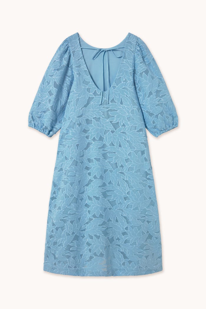 tiny cottons VESTIDO MIDI CON MANGA ABULLONADA DE GUIPUR Oferta especial de fábrica