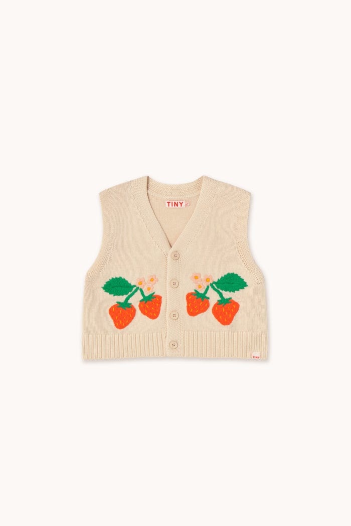 tiny cottons CHALECO STRAWBERRIES