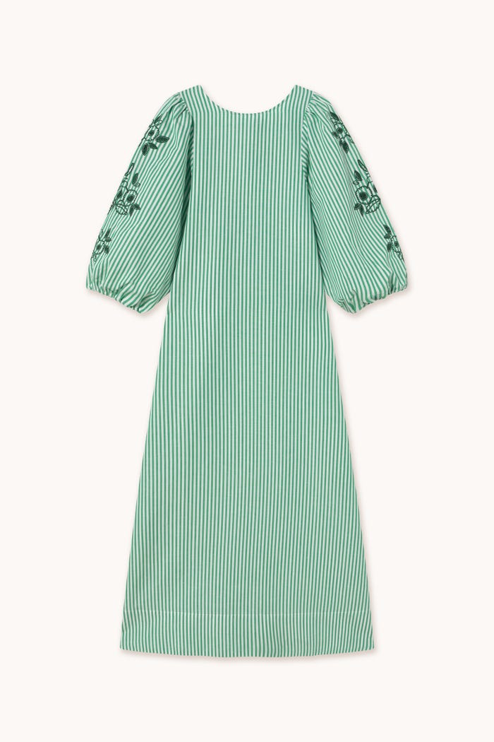 tiny cottons VESTIDO A RAYAS BORDADO