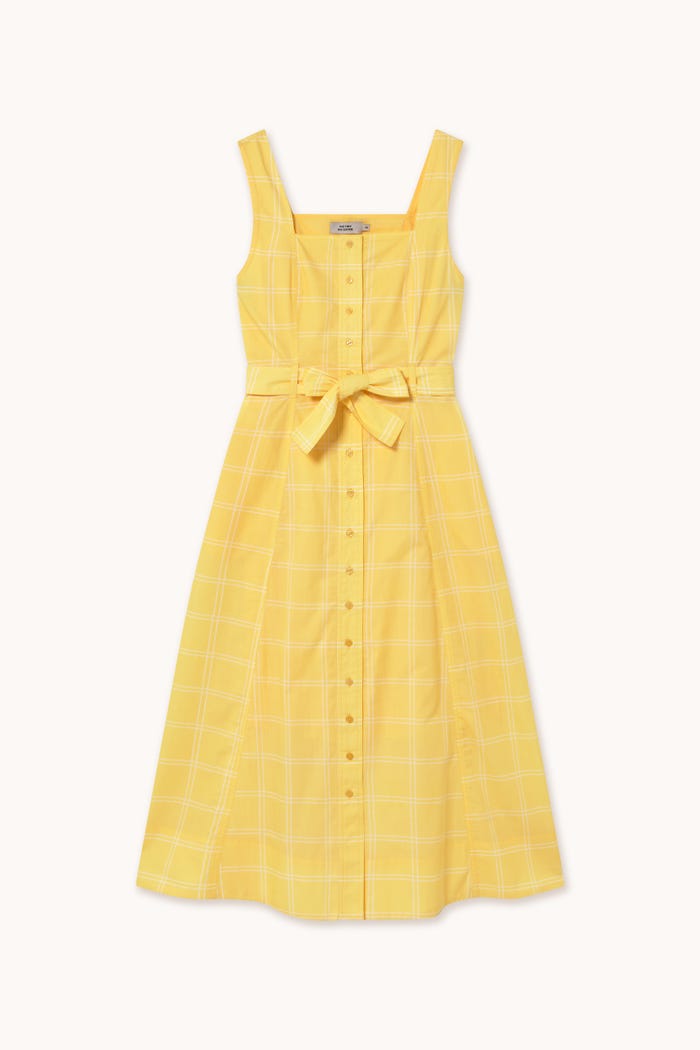 tiny cottons VESTIDO CON CORTES A CUADROS
