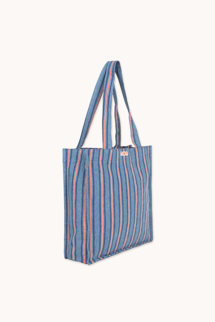 tiny cottons BOLSO STRIPES DENIM Ventas relámpago