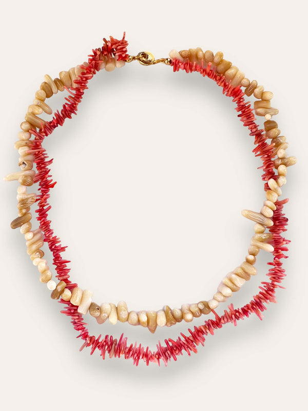 Triana By C COLLAR CORAL Y TURQUESA Ofertas especiales