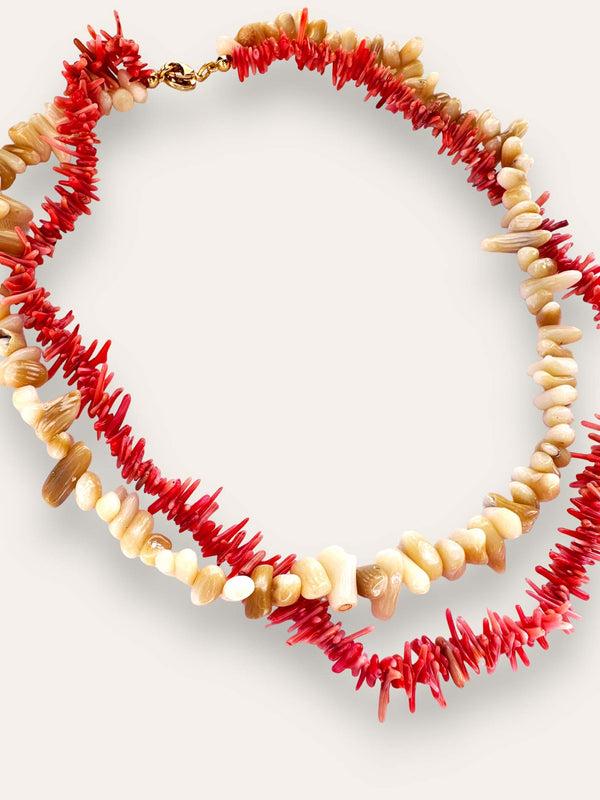 Triana By C COLLAR CORAL Y TURQUESA Ofertas especiales