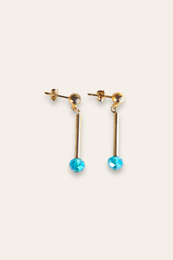 Triana By C Pendientes ONE cristal turquesa
