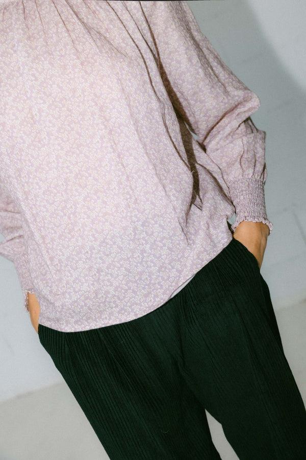 Triana By C Blusa ORGANIC MALVA goma puño HALDEN Grandes ahorros