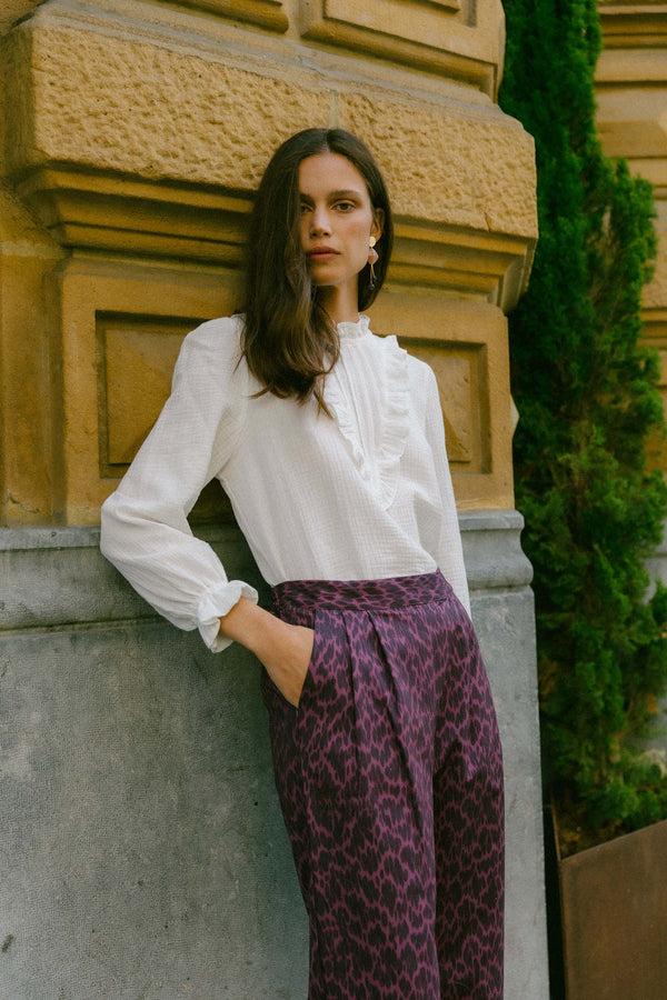 Triana By C Blusa algodón orgánico blanca SILKEN Outlet