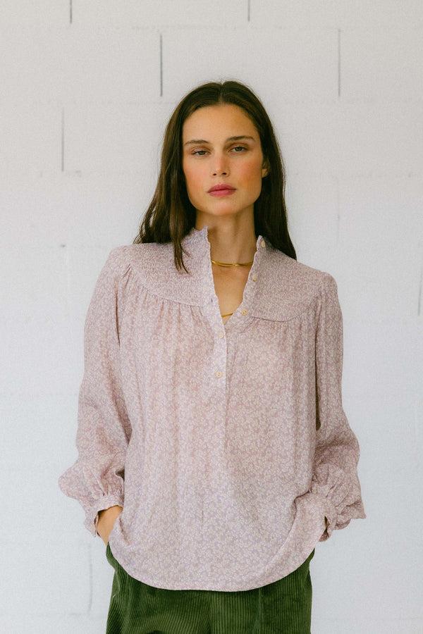 Triana By C Blusa CENIA algodón organico malva Rebajas baratas