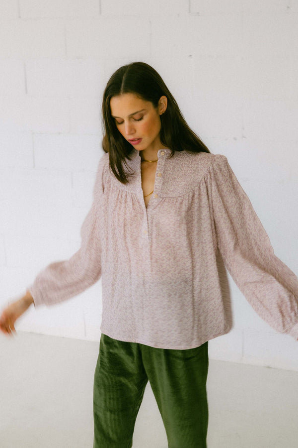 Triana By C Blusa CENIA algodón organico malva Rebajas baratas