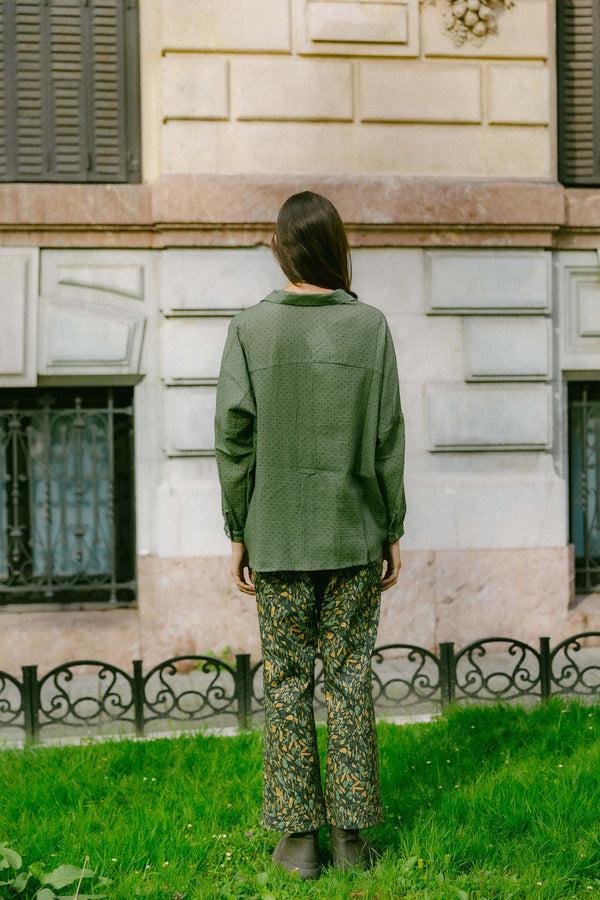 Triana By C Blusa algodón orgánico STAR motas verdes Los más vendidos