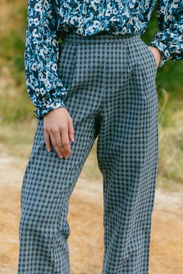 Triana By C Pantalón MILLET cuadros vichy BLUE Oferta especial de fábrica