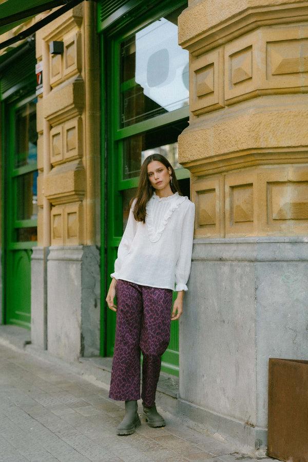 Triana By C Pantalón MILLET animal vino Superdescuento