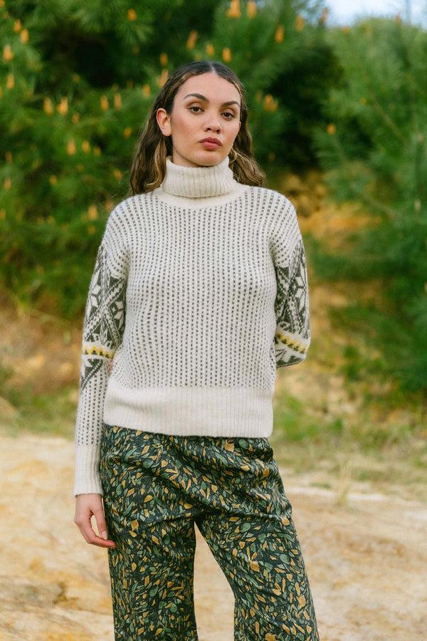 Triana By C JERSEY CUELLO ALTO SNOW PRINT Descuentos del mes
