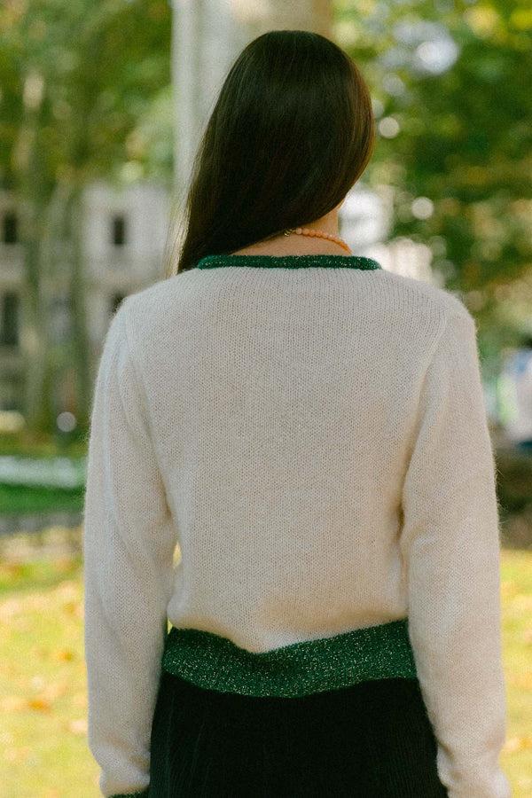 Triana By C CHAQUETA DINA MOHAIR CRUDA Y VERDE Oferta exclusiva