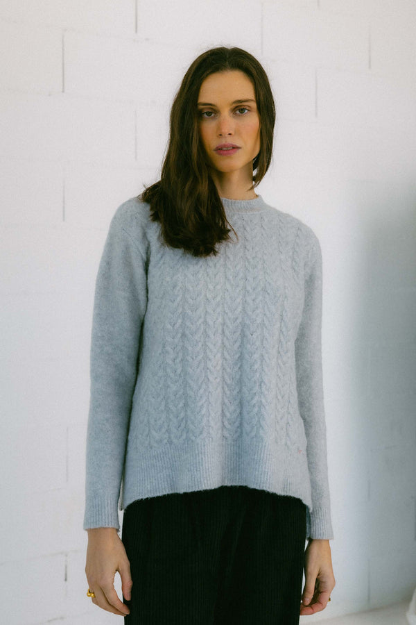 Triana By C JERSEY CAN GRIS LANA MERINO EXTRAFINA Ofertas especiales