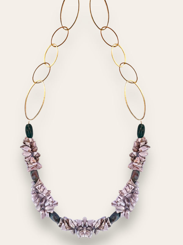 Triana By C Collar coral/turquesa En oferta